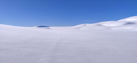 Snow Mountain Background Sunny weather landscape winterの写真素材