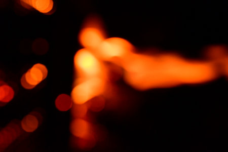 Campfire in darkness background red black Hot DIY. High quality photo