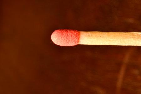 Matchstick matchbox on Table macro classic decoration fire candle retro. High quality photoの写真素材