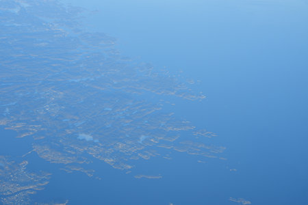 view of Norway from Jet Plain Window in Winter. High quality photoの写真素材