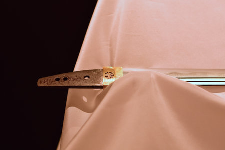 Japanese sword blade old tradition sharp tokyo. High quality photo