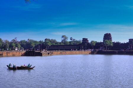 Angkor Wat Temple Cambodia ancient world heritage unsesco. High quality photoの写真素材