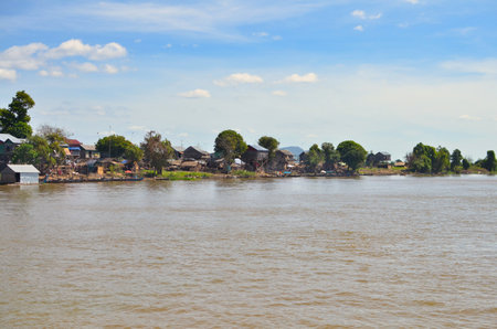 Mekong River cambodia Vietnam Asia Long Tail tropic. High quality photoの写真素材