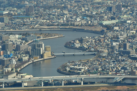 Tokyo city panorama metropolis cityscape asia. High quality photoの写真素材