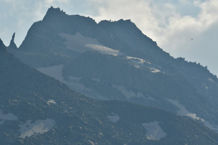 Mountain Silhouette Rough Granitの写真素材