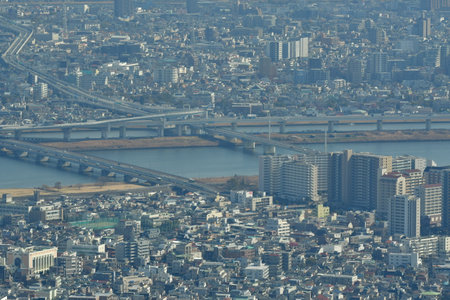 Tokio City Panorama metropolis cityscape asiaの写真素材