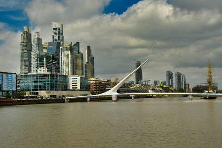 Buenos Aires Bridge Harbor Argentina iconic. High quality photoの写真素材