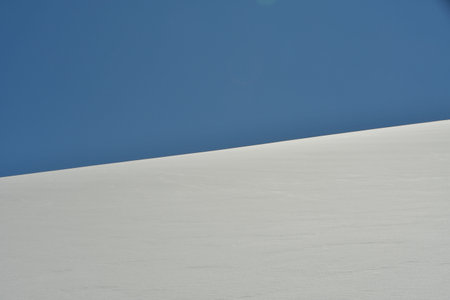 Snow blue sky background beautiful. High quality photoの写真素材