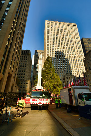 street scene new york city architecture traffic people manhattan. High quality photo