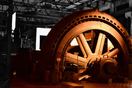 World Heritage Voelklinger Huette ironworks industrial factory historic steel giant machineenergy power High quality photoの写真素材
