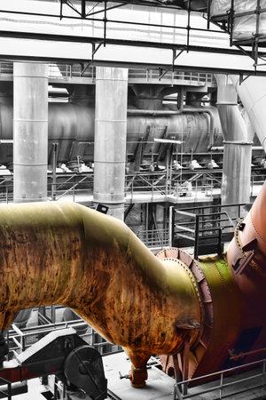 World Heritage Voelklinger Huette ironworks industrial factory historic steel. High quality photoの写真素材