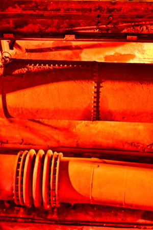 World Heritage Voelklinger Huette ironworks industrial factory historic steel. High quality photoの写真素材