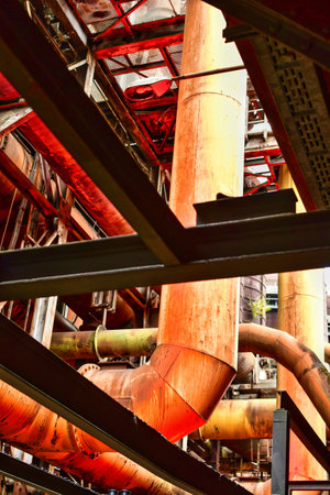 World Heritage Voelklinger Huette ironworks industrial factory historic steel. High quality photo