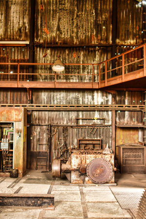 World Heritage Voelklinger Huette ironworks industrial factory historic steel. High quality photo