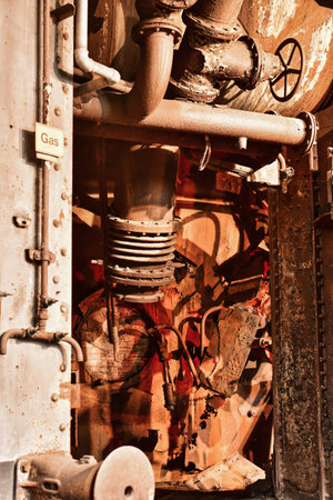 World Heritage Voelklinger Huette ironworks industrial factory historic steel. High quality photoの写真素材