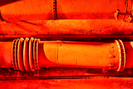 World Heritage Voelklinger Huette ironworks industrial factory historic steel. High quality photoの写真素材