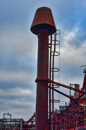 World Heritage Voelklinger Huette ironworks industrial factory historic steel. High quality photoの写真素材