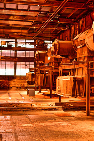 World Heritage Voelklinger Huette ironworks industrial factory historic steel. High quality photoの写真素材