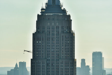 Empire State Building details New York City Manhattan USA. High quality photoの写真素材