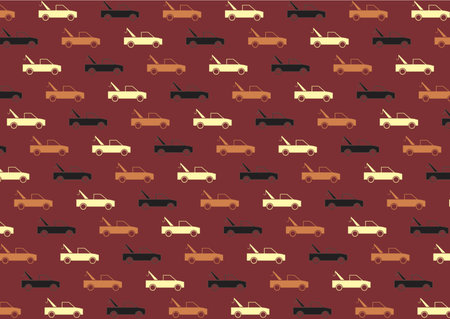 Brown service truck backgroundのイラスト素材