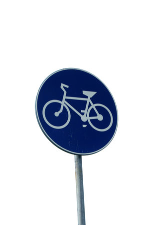 Bicycle path road sign.の写真素材
