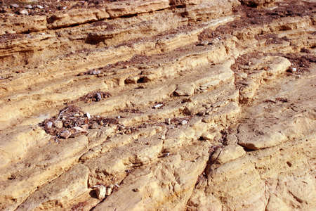 Beige steps erosion geological rock formationの写真素材