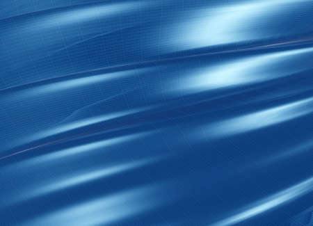 Blue curved waves with visible geometry mesh digital environment
の写真素材