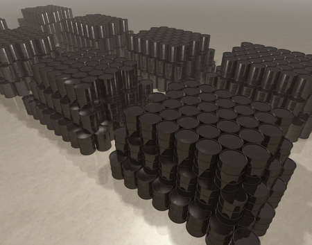 Hudge stacks of petroleum barrels - digitally generated
の写真素材