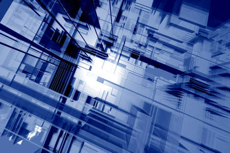 Glassy orthogonal spatial environment - digital 3d artwork
の写真素材