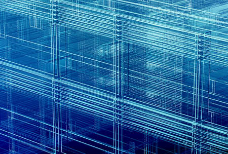 Dense orthogonal spatial wire structure - digitally generated background