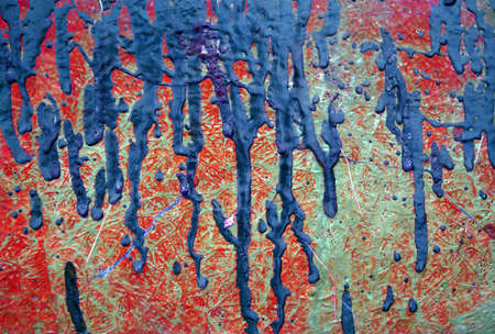 Abstract paint leaks on acrylic fiber surfaceの写真素材