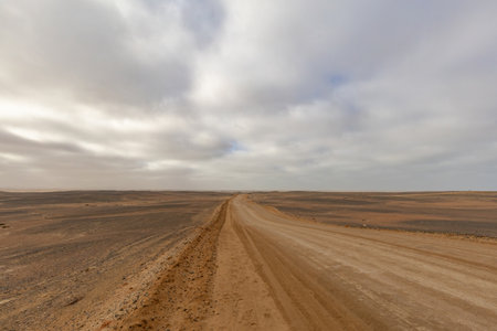 Dirt road in Namibiaの写真素材