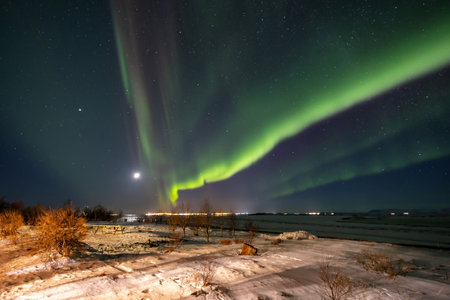Aurora borealis, northern lights, northern lights, northern lights, northern lightsの写真素材