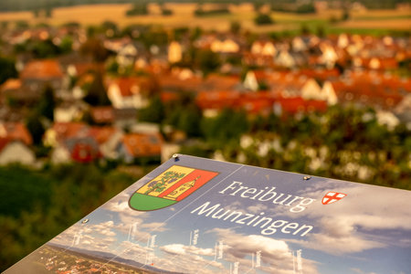 View towards the City of Freiburg Munzingenのeditorial素材