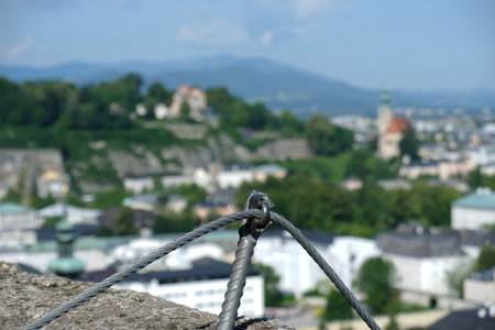 Via Ferrata Citywall in Salzburg, Austriaの写真素材