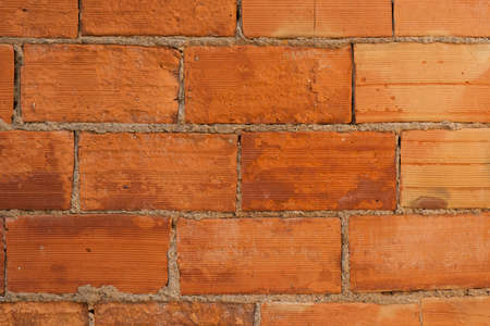 Old red brick wall background texture