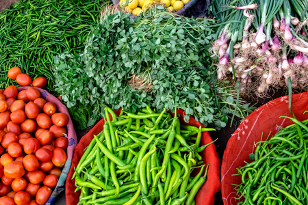 Mix vegetables at the marketの写真素材