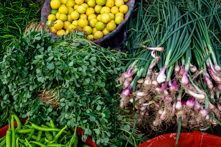 Mix vegetables at the street marketの写真素材