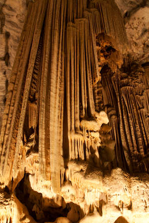 Close up of limestone formations in the Throne Room in the Cango Caves, situated in a limestone...