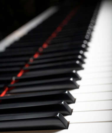 Piano keys DOF shallow focus on first key
