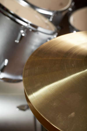 Drum set DOF focus on hi-hat cymbalの写真素材