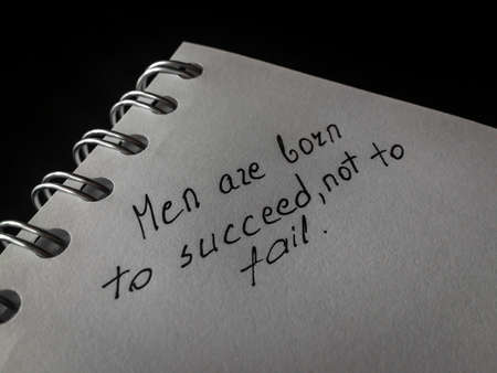 Letters on white leaf,writen about successの写真素材