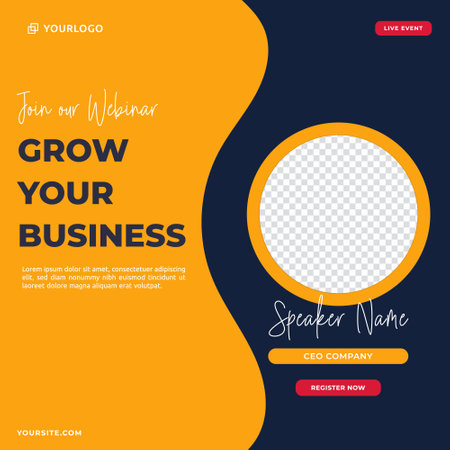Business webinar conference template illustrationのイラスト素材