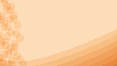Orange abstract background, with circles and waves.のイラスト素材