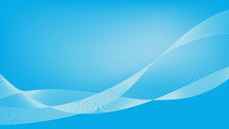 Blue background with white waves and gradient mesh.のイラスト素材