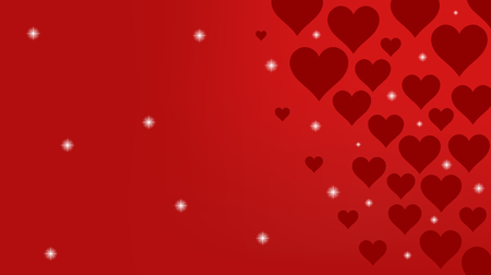Red Background with Hearts and Lights.のイラスト素材