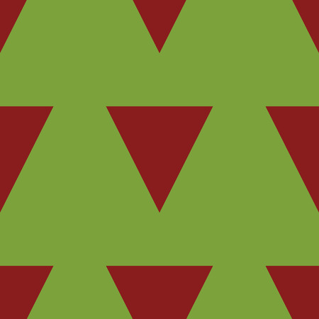 Green seamless pattern background with red triangles.のイラスト素材