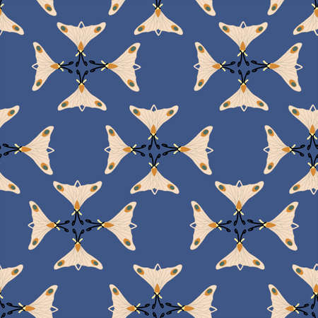 Art deco dragon fly, in a semaless pattern designのイラスト素材