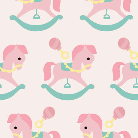 horse toy illustrationのイラスト素材