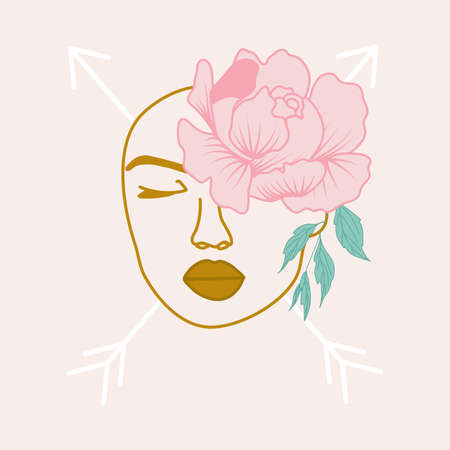 vector illustration with open book and celeatial elements and flowersのイラスト素材